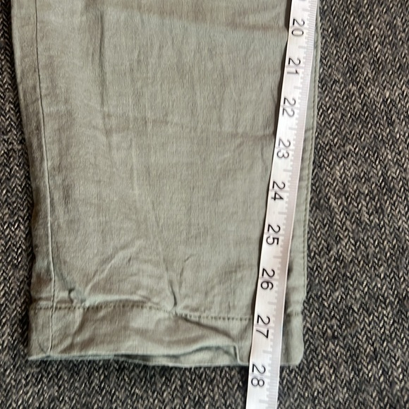 Linen blend Stretch Casual Pants in Olive Army Green sz 6 - Picture 6 of 10